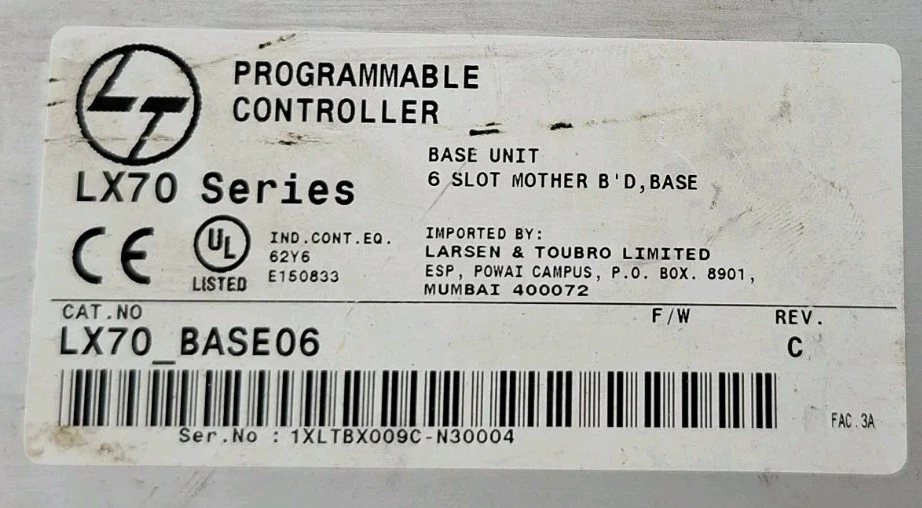 LT LX70 SERIES PLC SET LX70, CPU70p2, X32D, Y32T, AI8C, AI4C, AO2C,BASE06